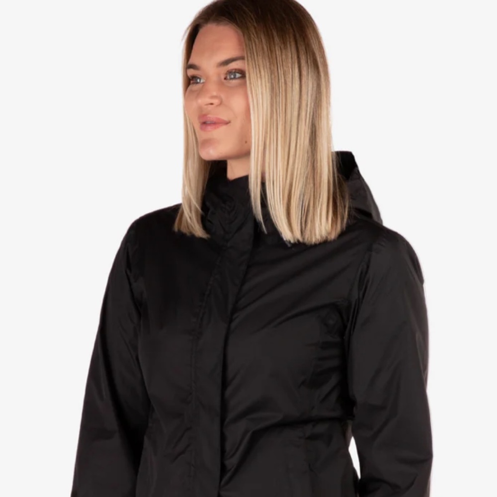Boulder Gear Women's Stratus Rain Jacket Black Lightweight Packable Coat Large L - Picture 2 of 8